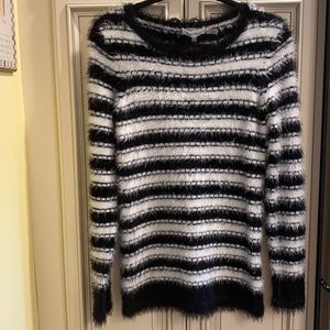Calvin Klein long B&W striped sweater NWT sz XS